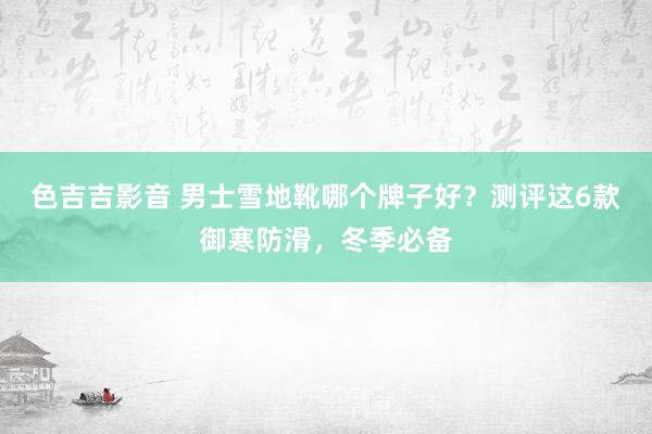 色吉吉影音 男士雪地靴哪个牌子好？测评这6款御寒防滑，冬季必备
