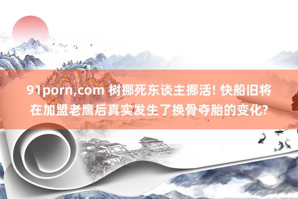 91porn，com 树挪死东谈主挪活! 快船旧将在加盟老鹰后真实发生了换骨夺胎的变化?