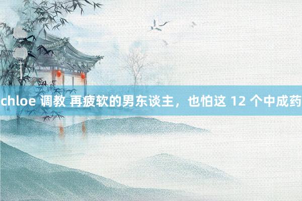 chloe 调教 再疲软的男东谈主，也怕这 12 个中成药