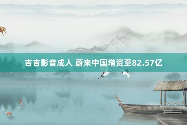 吉吉影音成人 蔚来中国增资至82.57亿